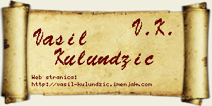 Vasil Kulundžić vizit kartica